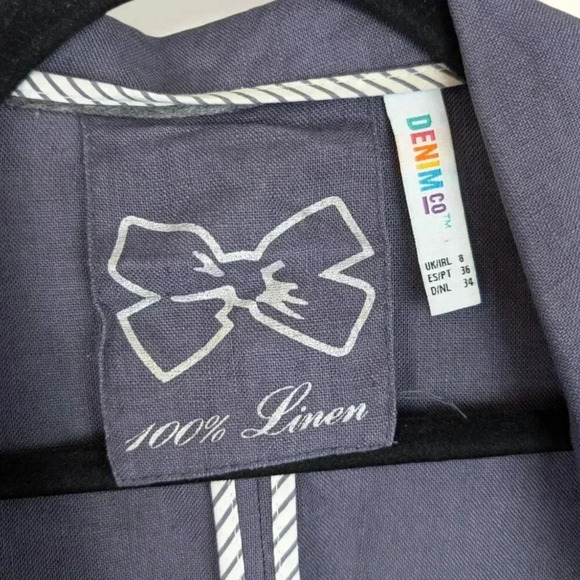 Blue Linen Jacket - Picture 6 of 6